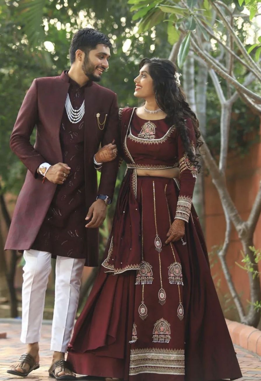 Maroon dress engagement clearance photos